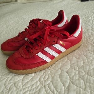 Adidas Samba Red and White Sneakers